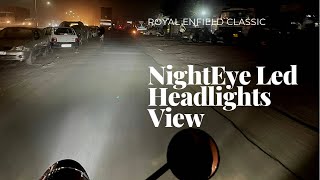 NightEye Led Headlights Bulb in Royal Enfield Classic [upl. by Nirik718]