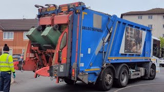 2013 Faun Selectapress Collecting Duel Stream Recycling In Preston [upl. by Kcam]