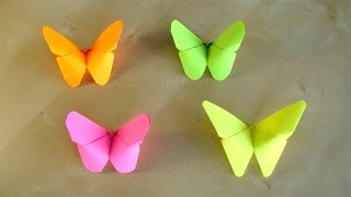 Basteln Origami Schmetterling falten mit Papier Leichte Deko selber machen 🦋 [upl. by Chaing]