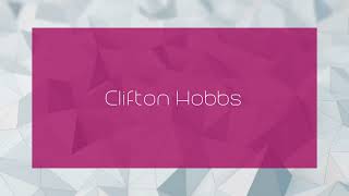 Clifton Hobbs  appearance [upl. by Enilekcaj]