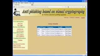 Anti Phising Based on Visual Cryptography [upl. by Ahsetan]