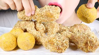 ASMR Garlic Butter Fried Chicken and Cheese Balls  BHC Magickle Chicken  Eating Sounds Mukbang [upl. by Nerrot]