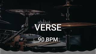 Rock Drum Track I Drum Beat I 90 BPM for Practice [upl. by Llerryt]