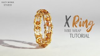 X Seamless Ring Wire Wrap Tutorial Simple Ring DIY Ring DIY Jewelry How to make [upl. by Leodora413]