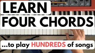 Piano chords for beginners learn four chords to play hundreds of songs [upl. by Ttennaj556]