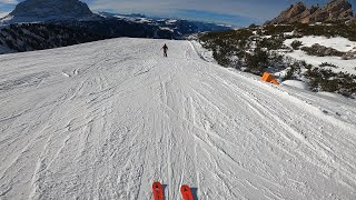 Discesa pista nera CIR Selva di Val Gardena inverno 20222023 [upl. by Nywg]