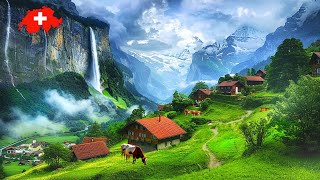 Wengen Lauterbrunnen Switzerland 🇨🇭 Best Walking Tour 4K  Most Beautiful Swiss Villages [upl. by Trinetta]