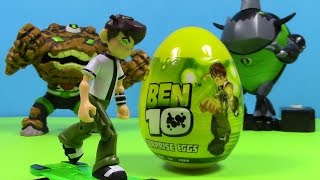 Ben10 Surprise Egg From Cartoon Network by Blutoys Sorpresa Huevo With Gravattack and Eatle [upl. by Doraj]