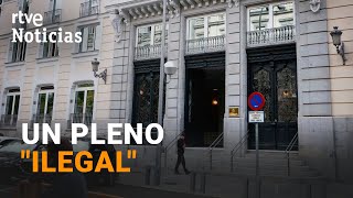 AMNISTÍA Los PROGRESISTAS del CGPJ se plantean NO ACUDIR al PLENO para RECHAZAR la LEY  RTVE [upl. by Yelknirb]