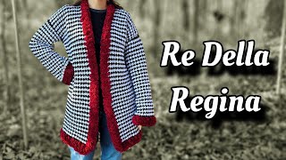 EASY Crochet Oversized Cardigan Tutorial Sizes S5XL  Re Della Regina [upl. by Auqinat]