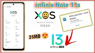 INFINIX NOTE 11S Xos Launcher 13 Update 😀 infinix xos launcher 13 update infinix techsnipers [upl. by Enitsed964]