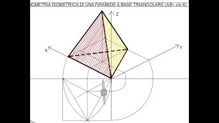 Assonometria isometrica di una piramide a base triangolare [upl. by Zach]