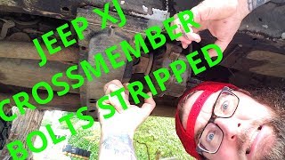 Jeep XJ crossmember repair [upl. by Eceinaj408]