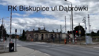 SSP Biskupice Wielkopolskie ulDąbrówkipo modernizacji  Polish railroad crossing [upl. by Lord299]