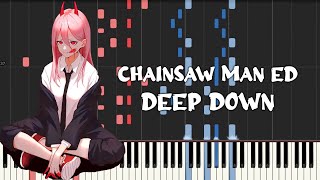 Chainsaw Man Ed 9  Deep Down by Aimer Piano Tutorial amp Sheet Music [upl. by Lanny]