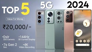 Top 5 Mobile Phones Under 20000  March 2024   5G  144Hz 3D 12GB Ram 7s Gen 2 Soc 4K [upl. by Llewop]