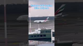 EK 205 landing into Milan Malpensa [upl. by Ahsilet]