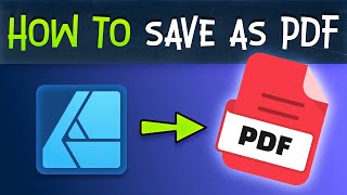 Affinity Designer How to Save as PDF [upl. by Imat]