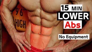 15 MIN LOWER Abs Workout  No Equipment  Maniac muscle [upl. by Soiritos425]