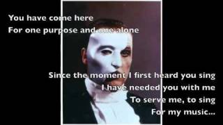 The Phantom of the Opera With Pictures and Lyrics [upl. by Auqinom]