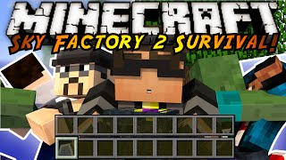 Minecraft Modded Sky Factory 2  GRINDING ON MOBS [upl. by Akapol]