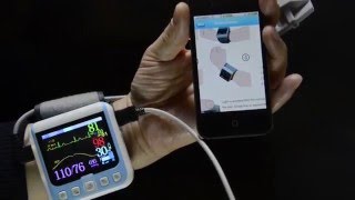 Smart patient monitor with iOs connection SpO2ECGTEMPRESP [upl. by Ricard]