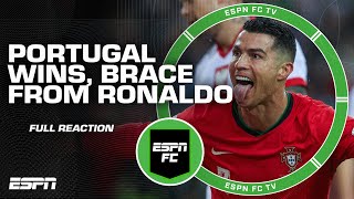 RONALDO BRACE 😱 FULL REACTION to Portugals win over Poland  ESPN FC [upl. by Thant]