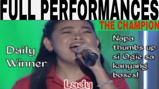 Tawag ng tanghalan school showdown  full performances  lady [upl. by Essirahs]