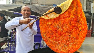 Lahori Katlama  Deep Fried Desi Pizza  Katlama Recipe  Lahore Street Food  Pakistan Street Food [upl. by Small]