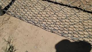 Chain link fence bottom tension wire idea [upl. by Atazroglam]