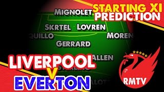 Liverpool v Everton  Starting XI Prediction Show [upl. by Aihsak774]