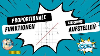 Proportionale Funktionen  Funktionsgleichung aufstellen [upl. by Kulseth]