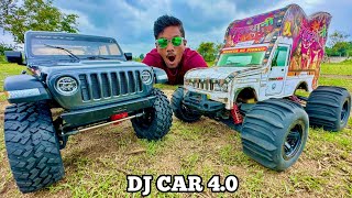 RC Desi DJ Car Vs RC Jeep Gladiator Car Unboxing amp Fight  Chatpat toy tv [upl. by Leahcimnaj]