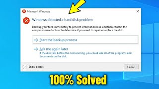 Windows detected a hard disk problem in Windows 10  11  8  7  How To Fix This Pop up Message ✅ [upl. by Nahsab453]