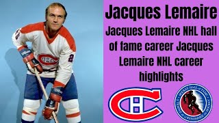 Jacques Lemaire NHL hall of fame career highlights [upl. by Motch980]