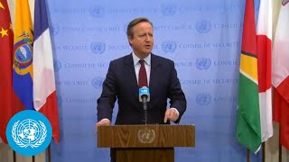 United Kingdom on Ukraine  Media Stakeout  Security Council  United Nations [upl. by Nibuz]