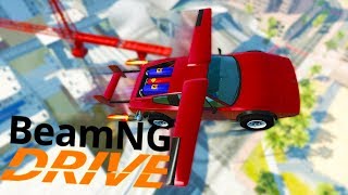 BeamNG Drive  Awesome Mods  Flying Supercar Attachable Rocket amp A Railcar  BeamNG Drive Gameplay [upl. by Rella371]