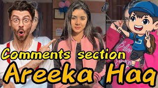 Areeka Haq  Comments section  TikTok Comments section  MidNightTalks [upl. by Barra361]