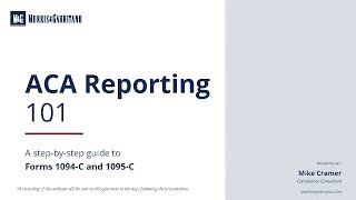 ACA Reporting 101 Webinar 2024 [upl. by Niwred]