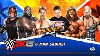 Wrestlers Looking Lost  6Man Ladder Match Summer Slam WWE 2k15 [upl. by Luapnaej985]