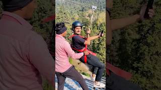 Zip Line ka maza dekho 😁 Trip to mussorie❤️ short ytshorts manishsaini dushyantkukreja [upl. by Alaikim]