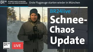 Update So entwickelt sich das Schneechaos am Sonntag  BR24live [upl. by Musser435]