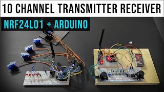 Arduino 10 Channels Wireless Transmitter Receiver  nrf24l01 DIY 🔥 [upl. by Acilgna]