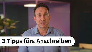 3 Tipps fürs Anschreiben mit Henryk Lüderitz [upl. by Loeb]