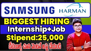 Samsungs Harman Recruitment 2024  Harman Biggest Hiring  Latest jobs in Telugu thisisvidhey274 [upl. by Delainey133]