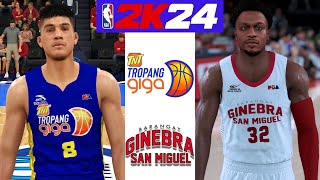 PBA FINALS Game 1  TNT Tropang Giga vs Brgy Ginebra San MIguel  NBA 2K24 [upl. by Eelegna566]