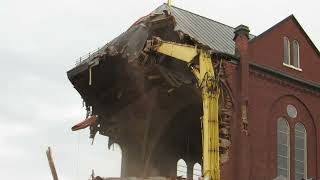 St Patricks Church in Watervliet NY Demolished [upl. by Gilburt757]