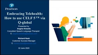 Embracing Telehealth How to use the CELF5 UK via Qglobal [upl. by Gavra]