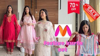 Huge Myntra kurta set haul  Myntra festive sale haul  Pakistani style kurta sets myntrahaul [upl. by Kameko460]