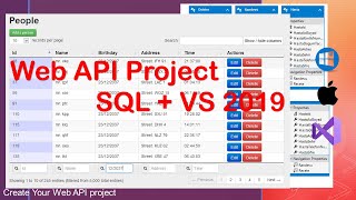 web api crud operations using asp net entity framework with sql server and bootstrap template [upl. by Daley798]